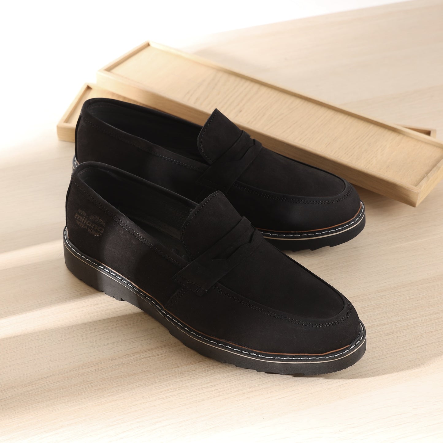 Strapped-up Suede Loafers (M3)