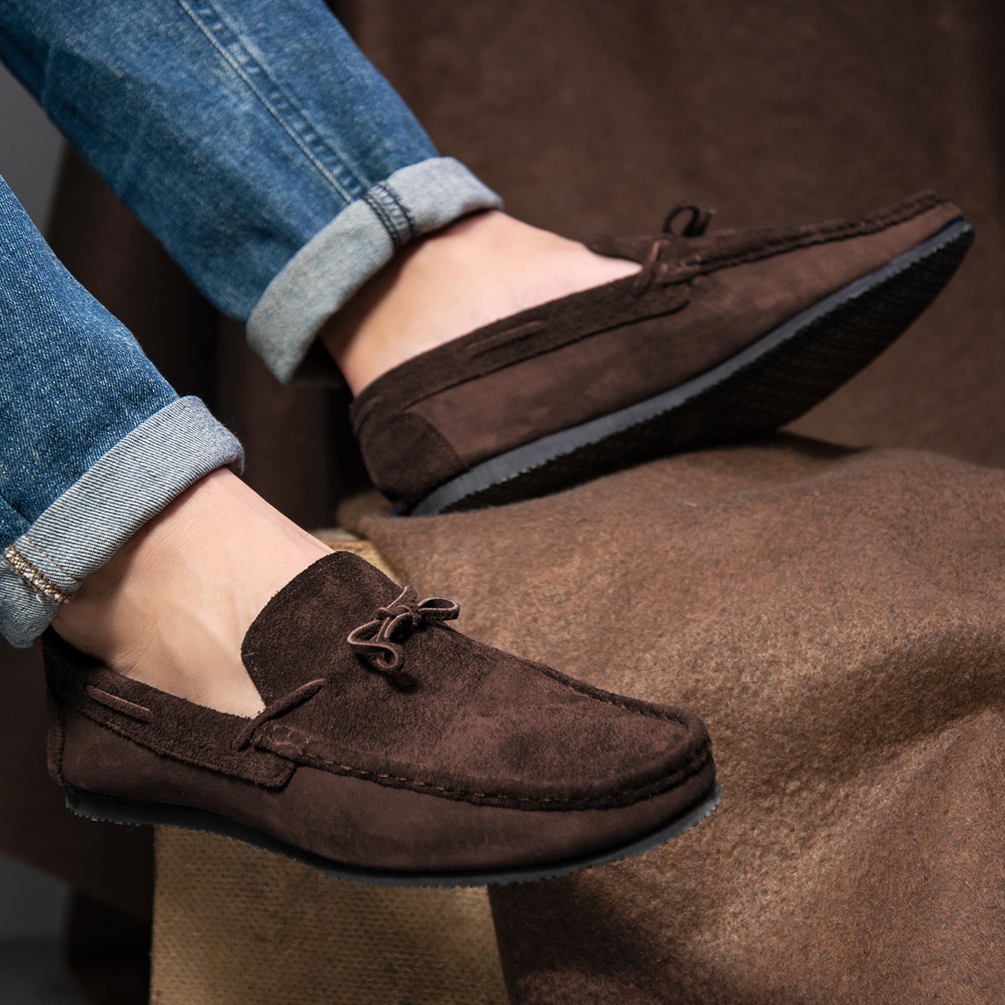 Lace Suede Loafers (M11)