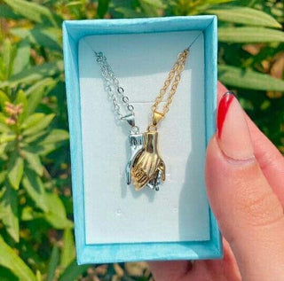 Couples Hand-Holding Necklace Bundle