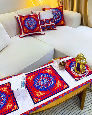 Velvet Runner & Cushions Set