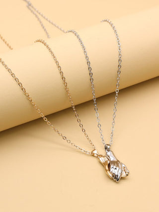 Couples Hand-Holding Necklace Bundle