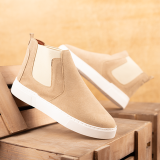 Sand Lux Suede Low-cut Ankle Boots
