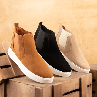 Sand Lux Suede Low-cut Ankle Boots