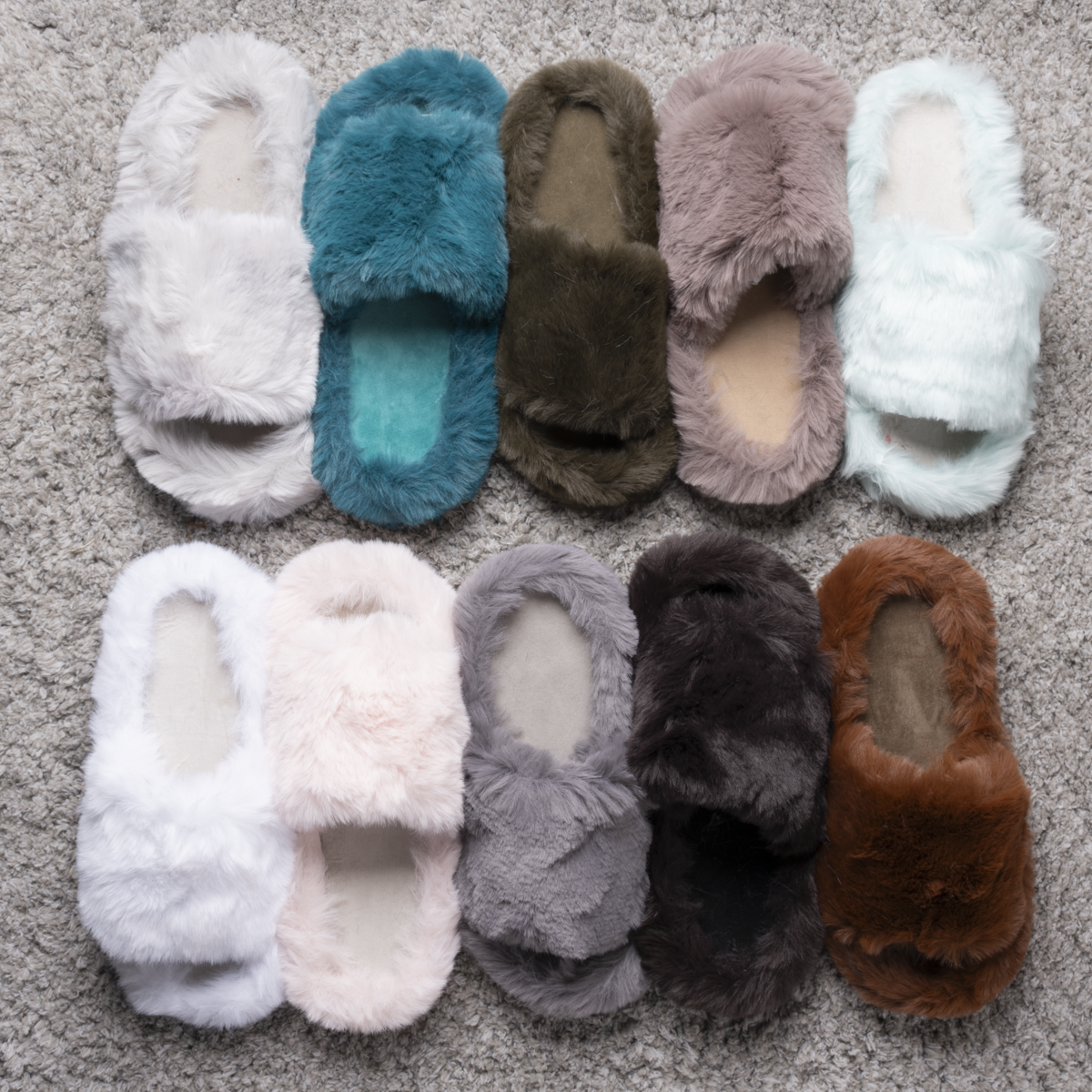 Faux Fur Slippers