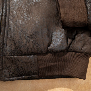 Leather Fur Collar Jacket