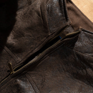 Leather High Collar Jacket