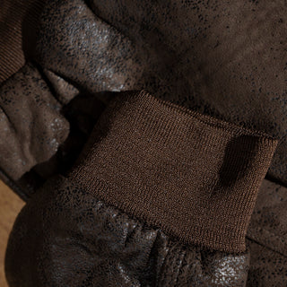 Leather Fur Collar Jacket