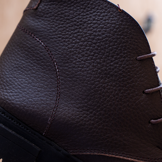 Men's Genuine Lace-up Leather Half Boot
