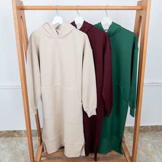 Hoodie Dress Side Slits