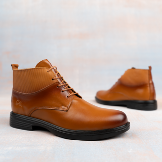 Lace-up Genuine Leather Half Boots