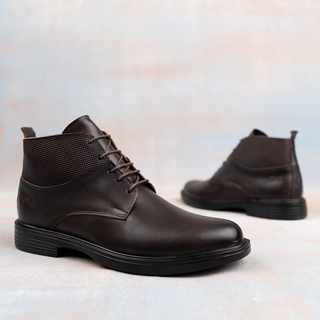Lace-up Genuine Leather Half Boots