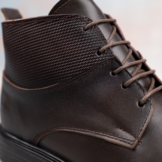 Lace-up Genuine Leather Half Boots