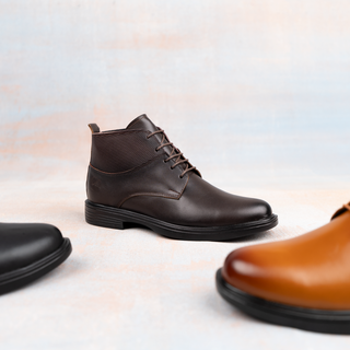 Lace-up Genuine Leather Half Boots
