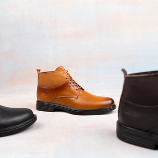 Lace-up Genuine Leather Half Boots