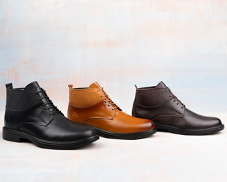 Lace-up Genuine Leather Half Boots