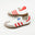 White x Red stripes