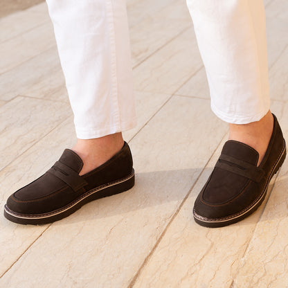 Strapped-up Suede Loafers (M3)