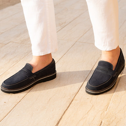 Strapped-up Suede Loafers (M3)