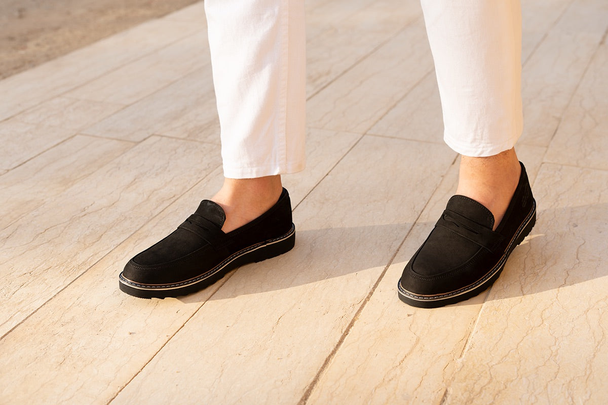 Strapped-up Suede Loafers (M3)