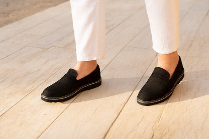 Strapped-up Suede Loafers (M3)