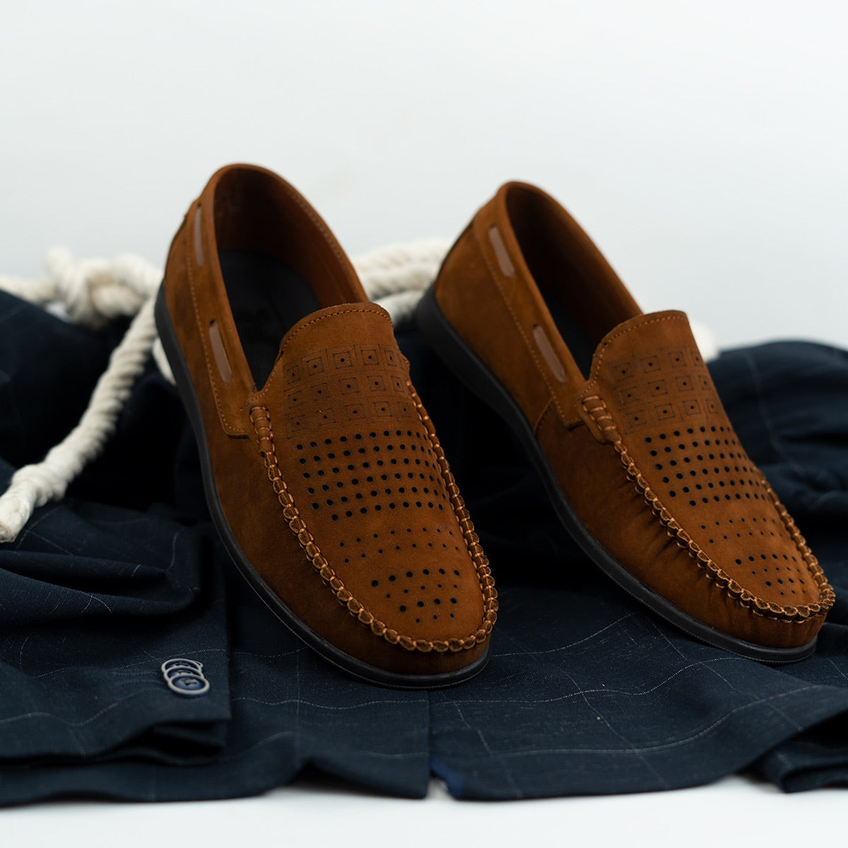 Vented Suede Loafers (M1)