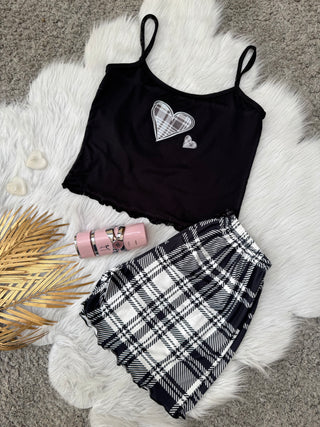 Checkered Heart Pajama