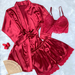 Lingerie Satin Lace Set