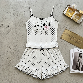 Dotty Cotton Hot Shorts Set