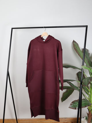 Hoodie Dress Side Slits