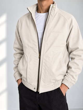 Arctic Gabardine Bomber Jacket