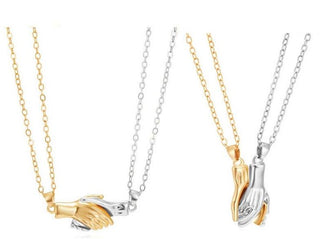 Couples Hand-Holding Necklace Bundle